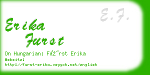 erika furst business card